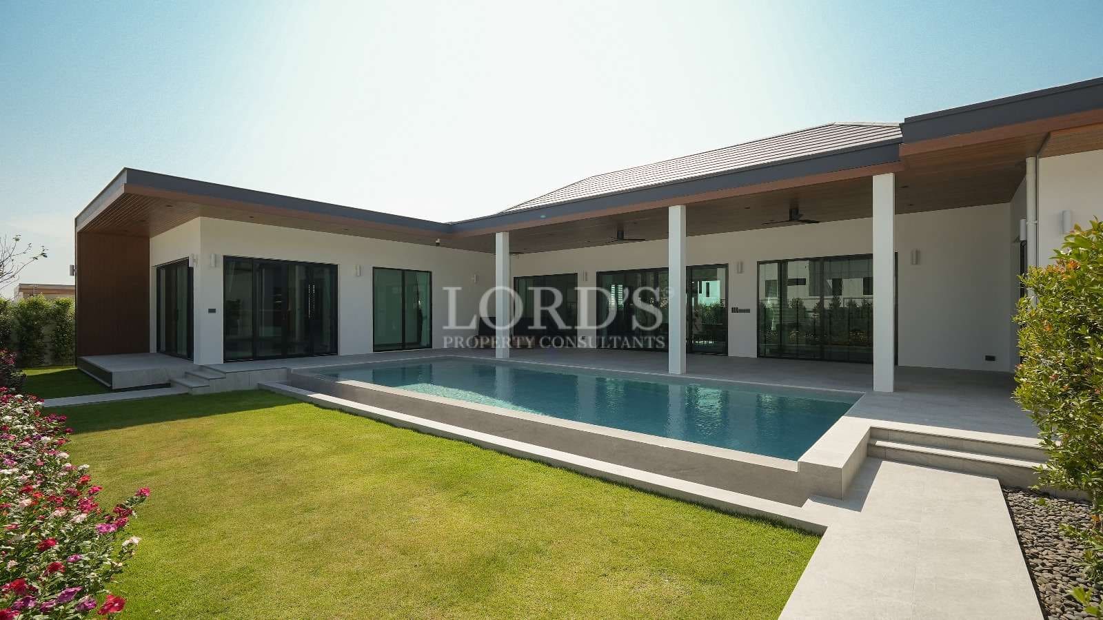 Modern villa with pool and garden