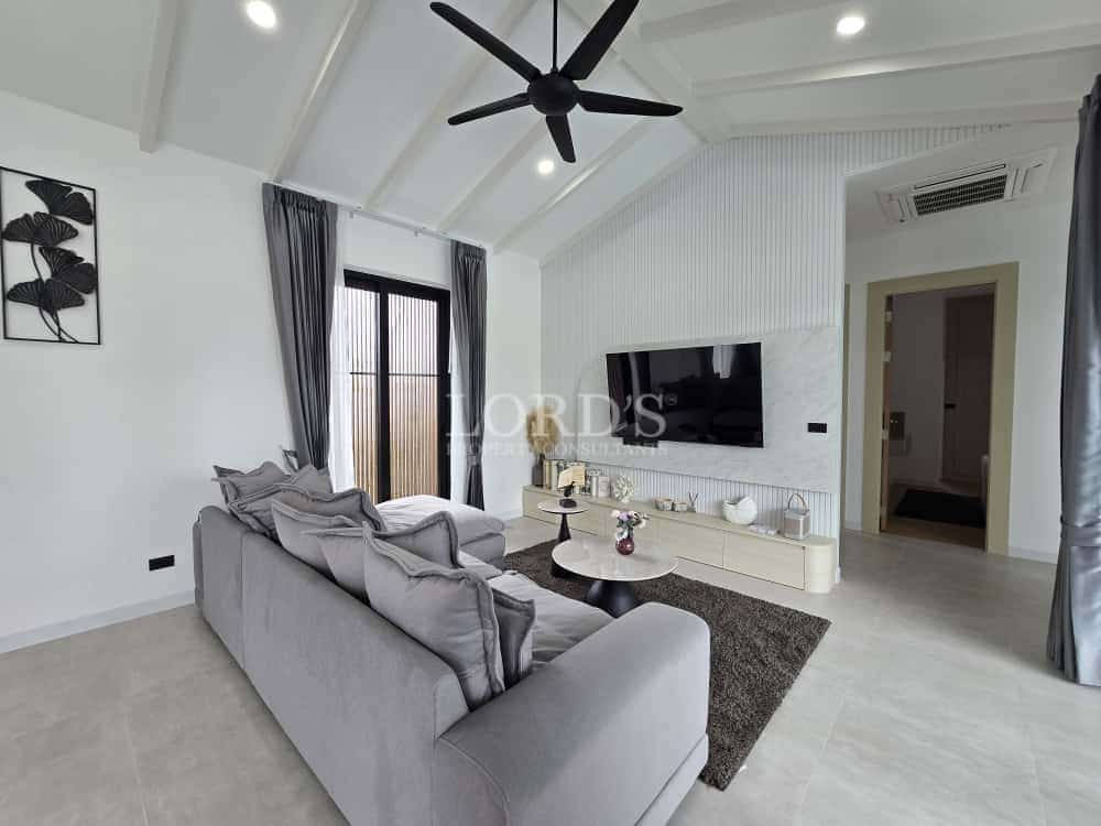 Modern living room with stylish decor