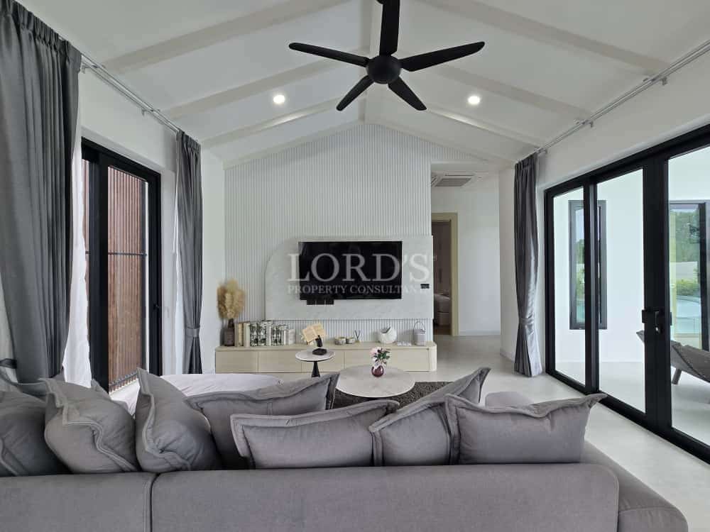 Modern living room with stylish decor