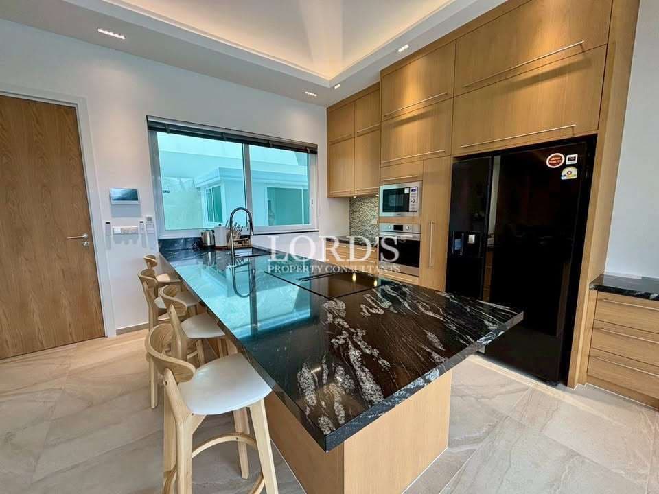 Modern kitchen with sleek design.