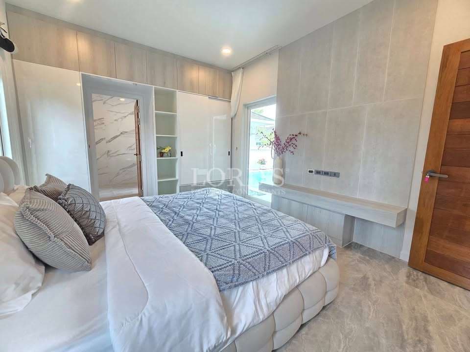 Modern bedroom with neutral tones