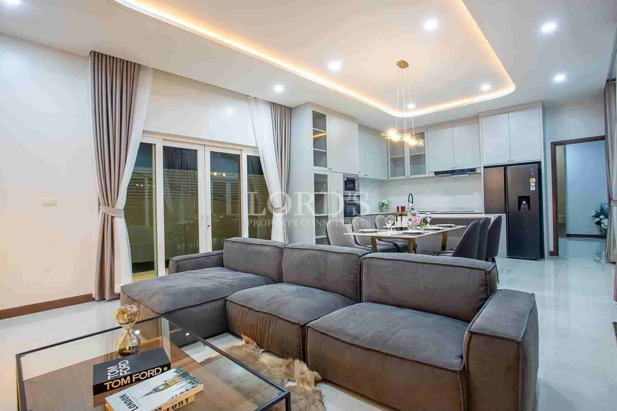 Modern living room with sleek design