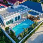 Modern house with pool and patio