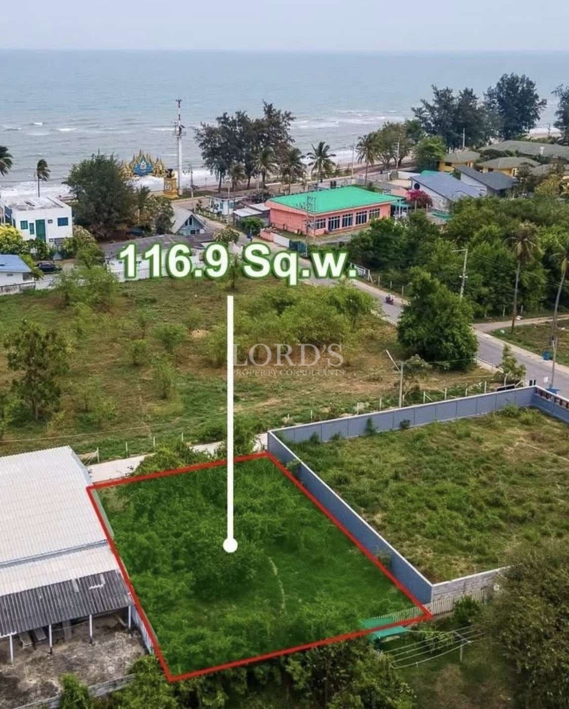 Aerial view of vacant land for sale.