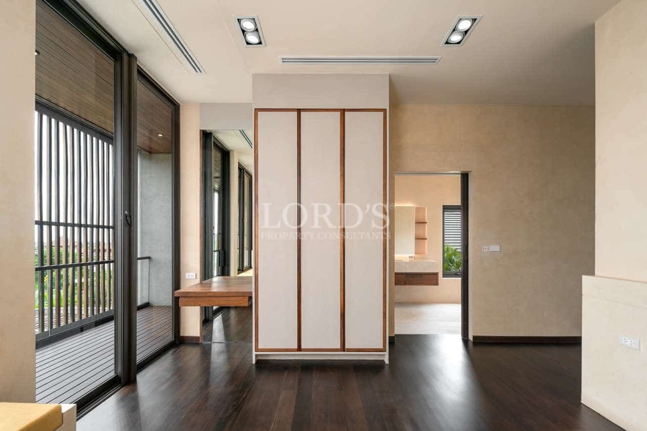 Modern interior with wooden flooring