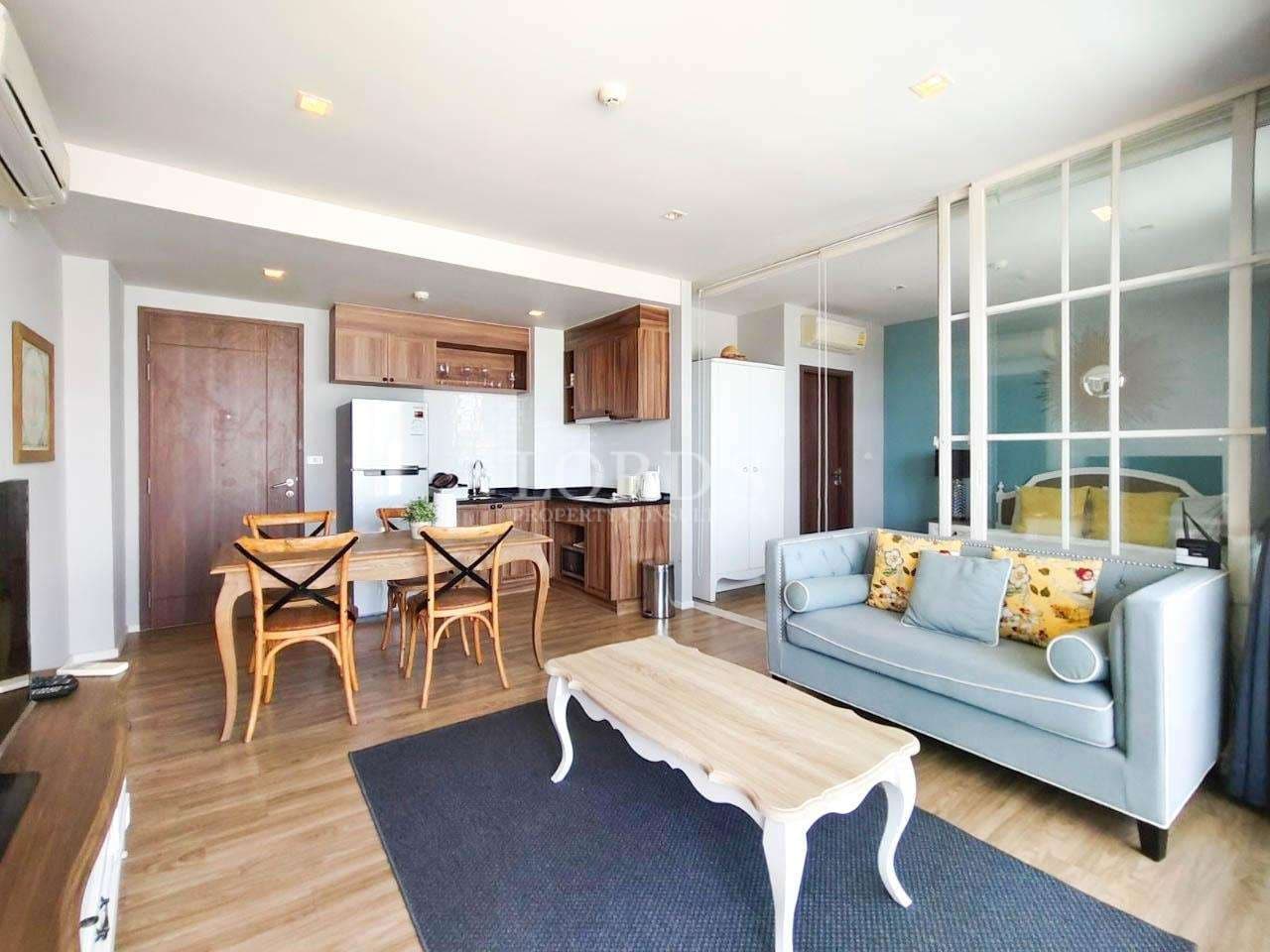 Modern apartment interior with furniture