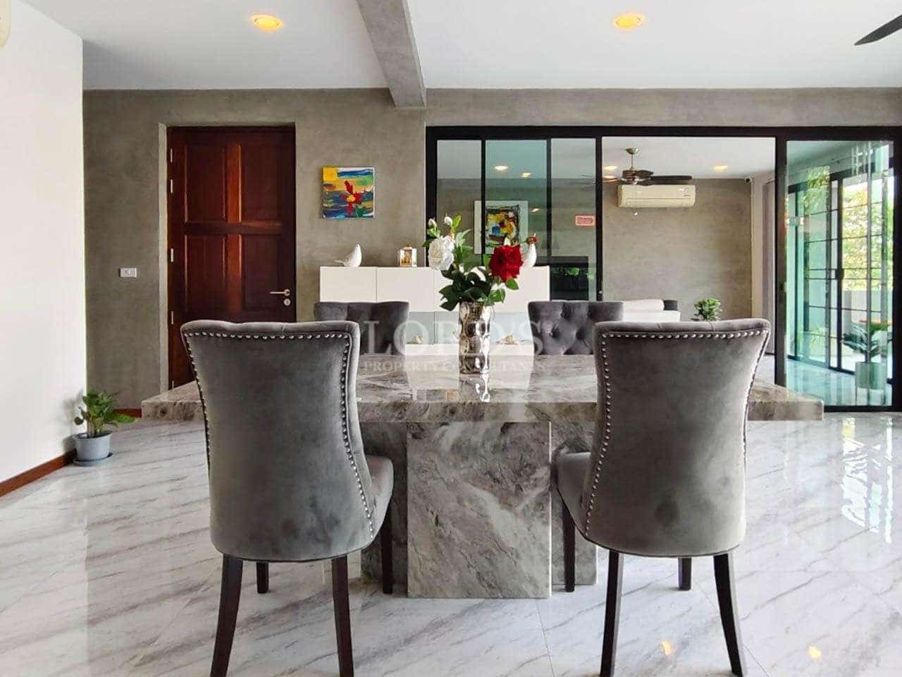 Modern dining area with elegant decor