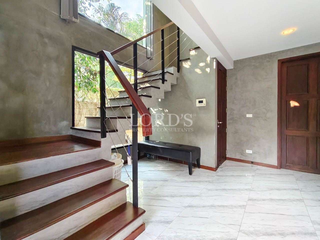 Modern staircase in a stylish interior