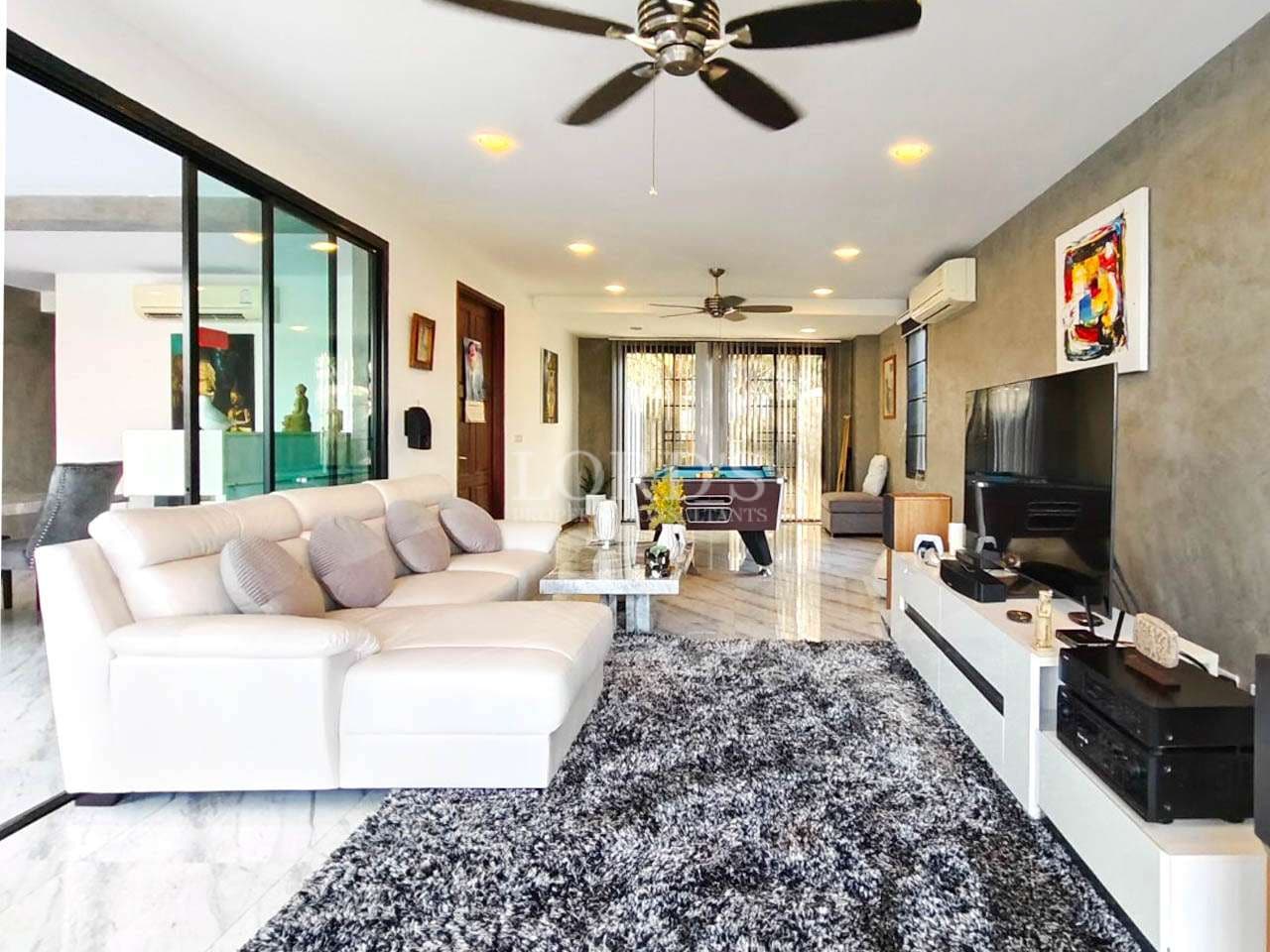 Modern living room with stylish decor