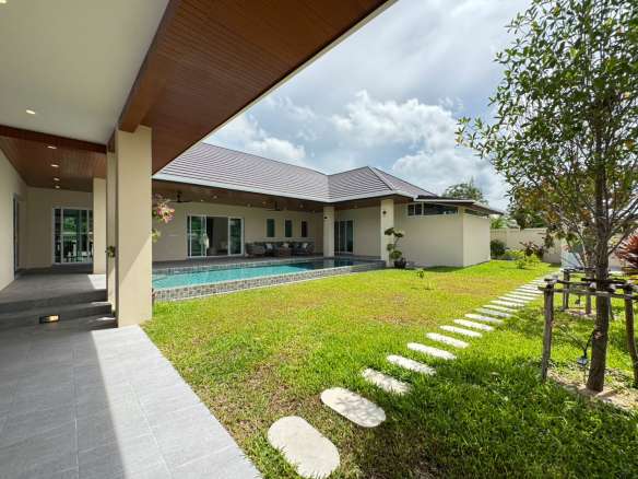 Modern house with pool and garden