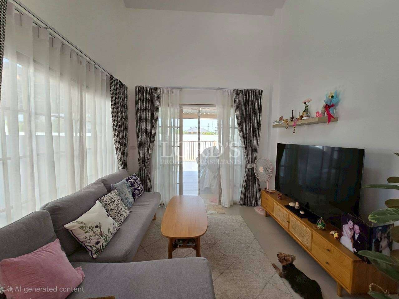 Cozy living room with natural light