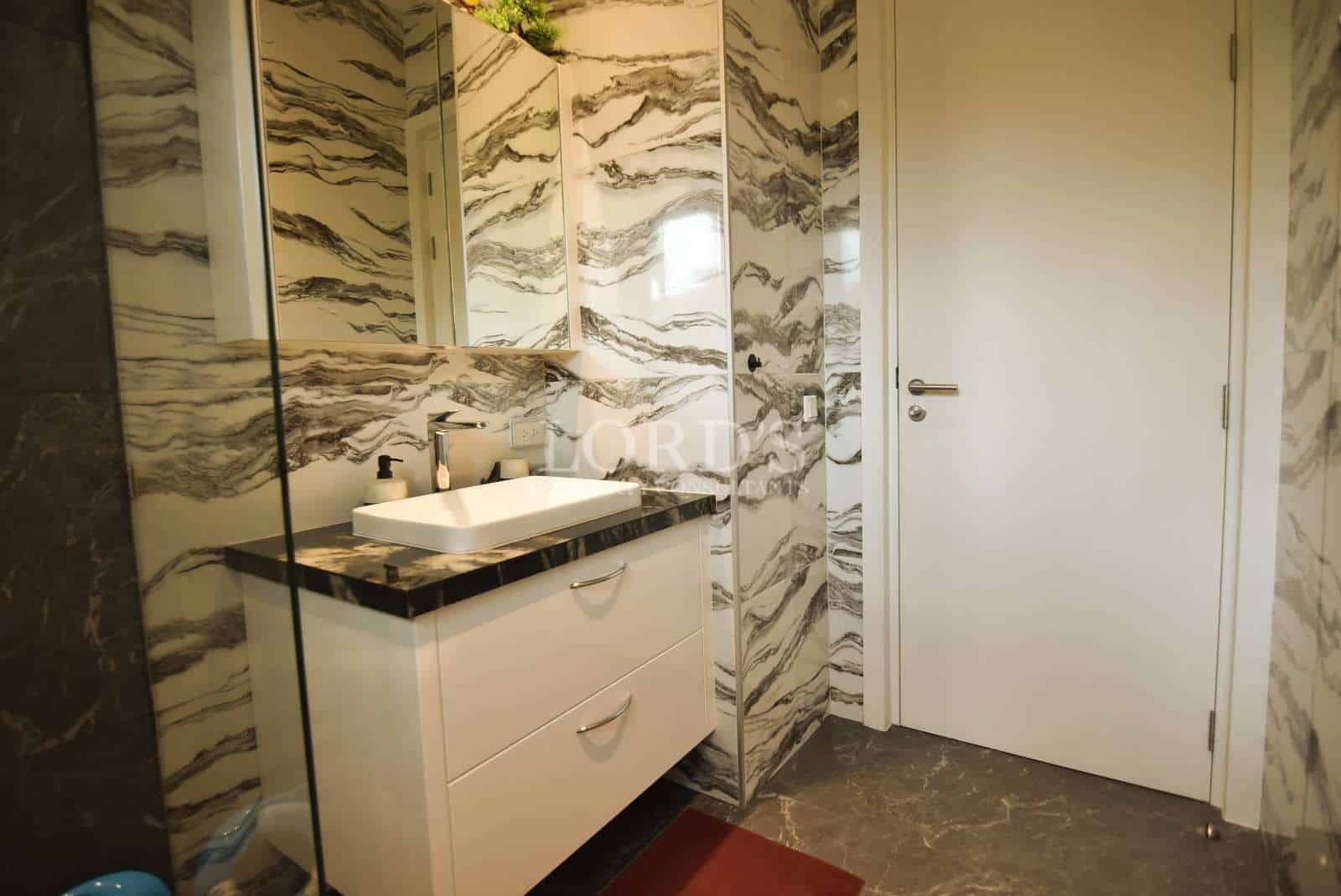 Modern bathroom with marble design