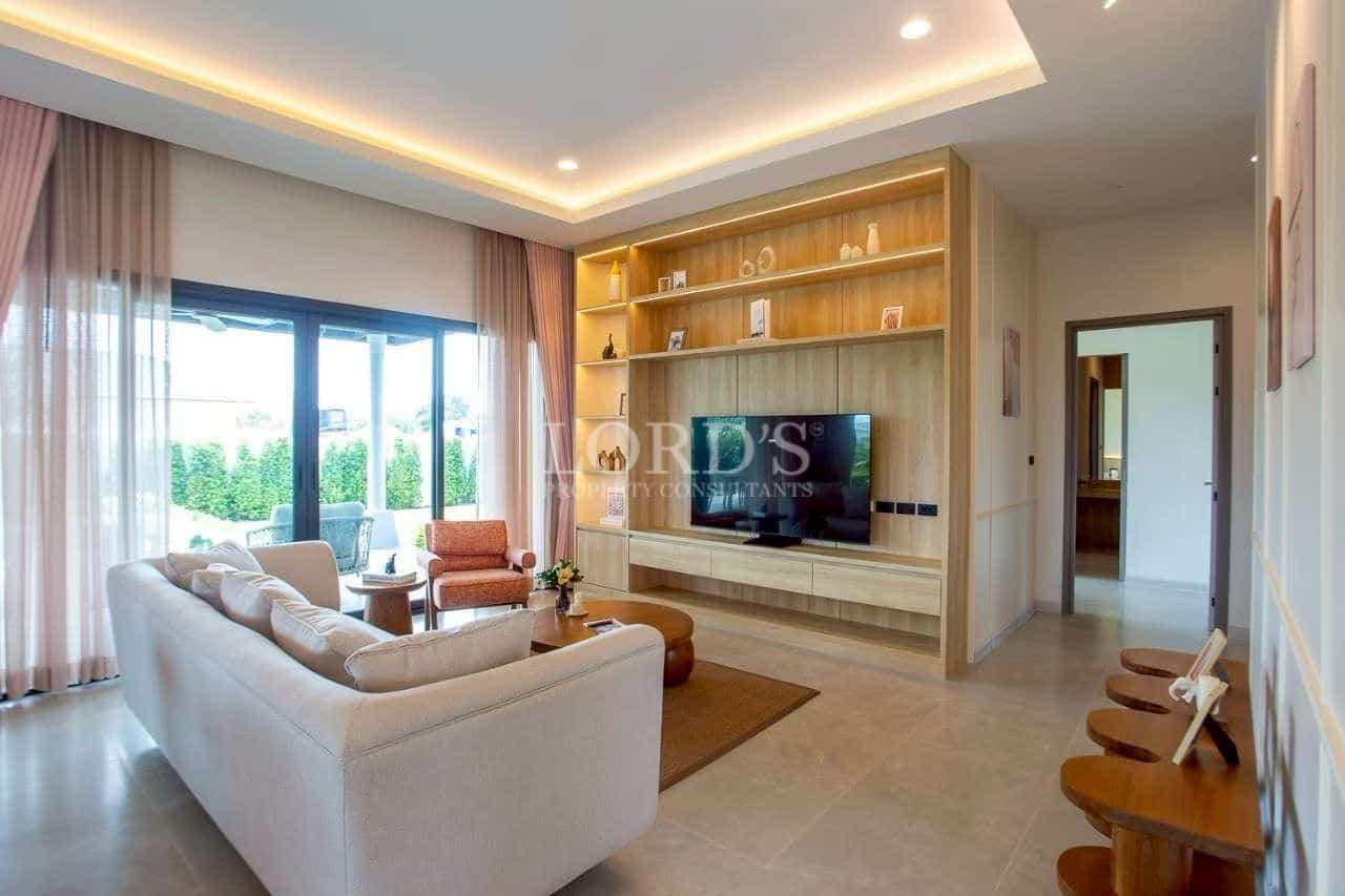 Modern living room with stylish decor