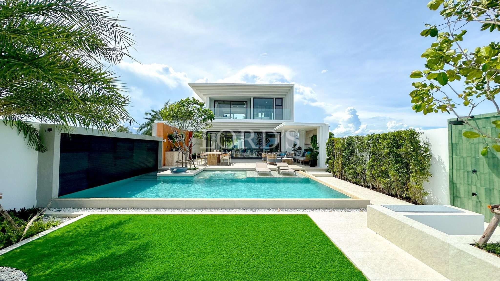 Modern house with pool and garden