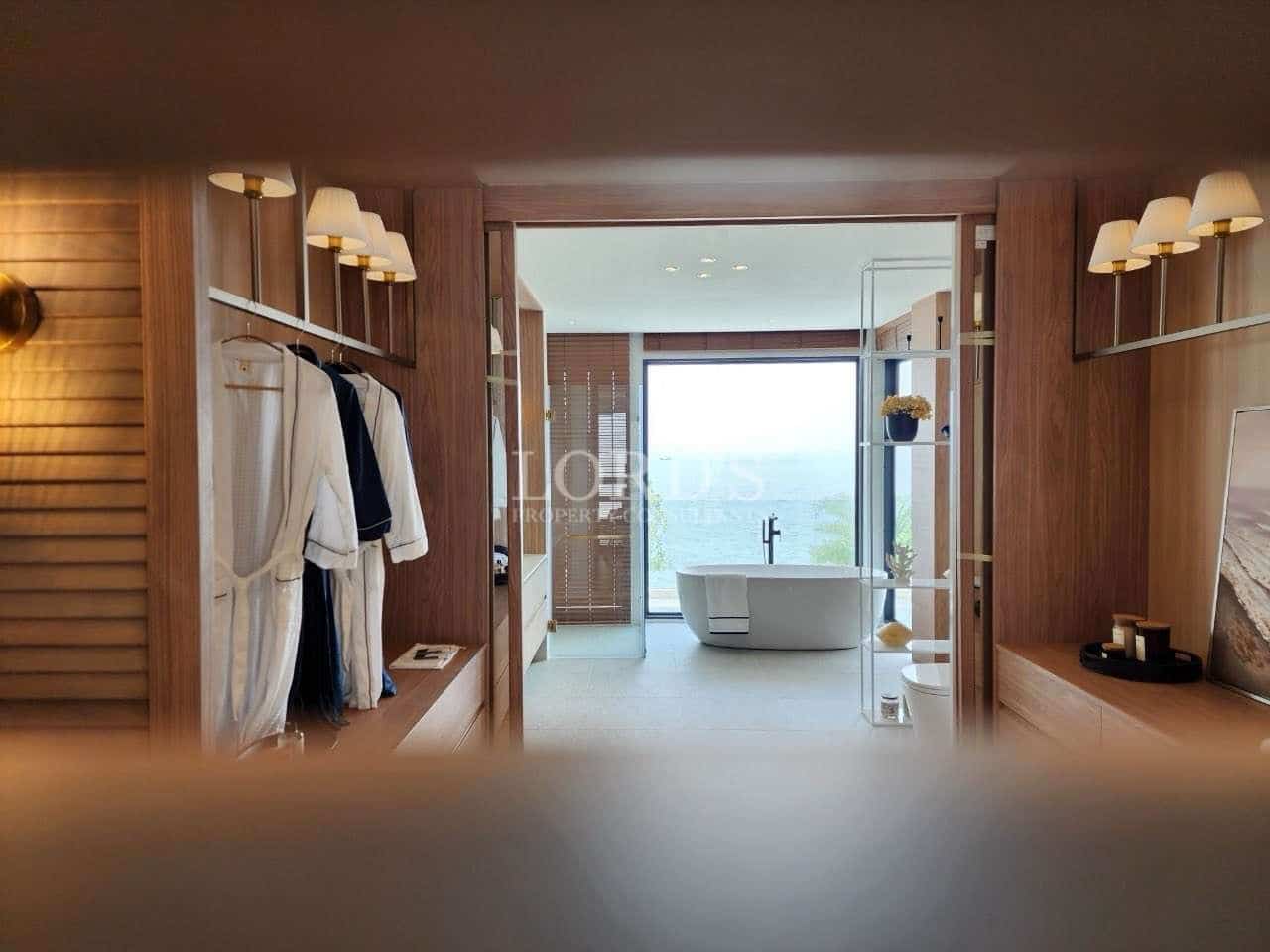 Modern bathroom with scenic view