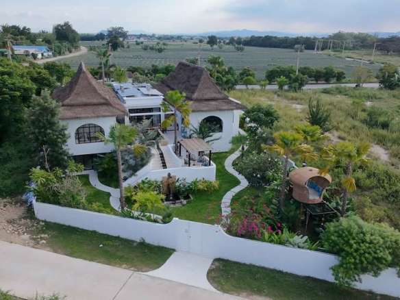 Unique house with lush surroundings