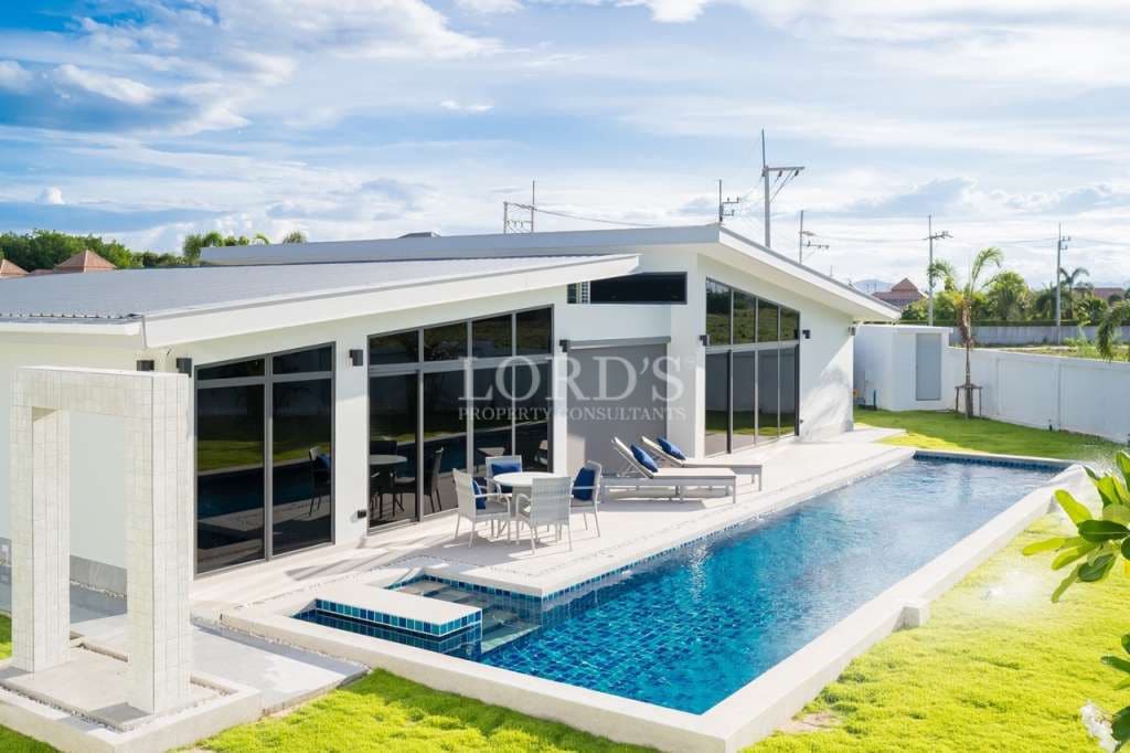Ready-to-move-in!!! Contemporary 3 Bedroom Pool Villa Off Soi 112 Hua Hin Near Pineapple Valley Golf For Sale