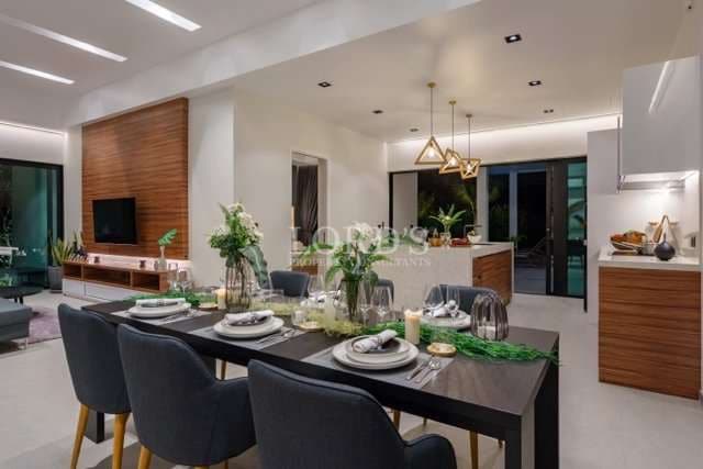 Modern dining area with elegant decor