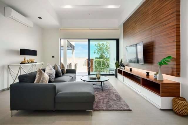 Modern living room with stylish decor