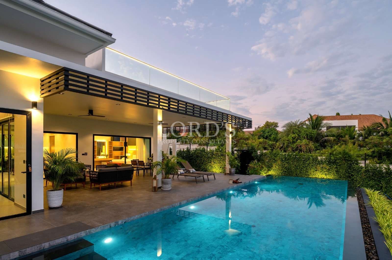 Modern villa with pool and garden