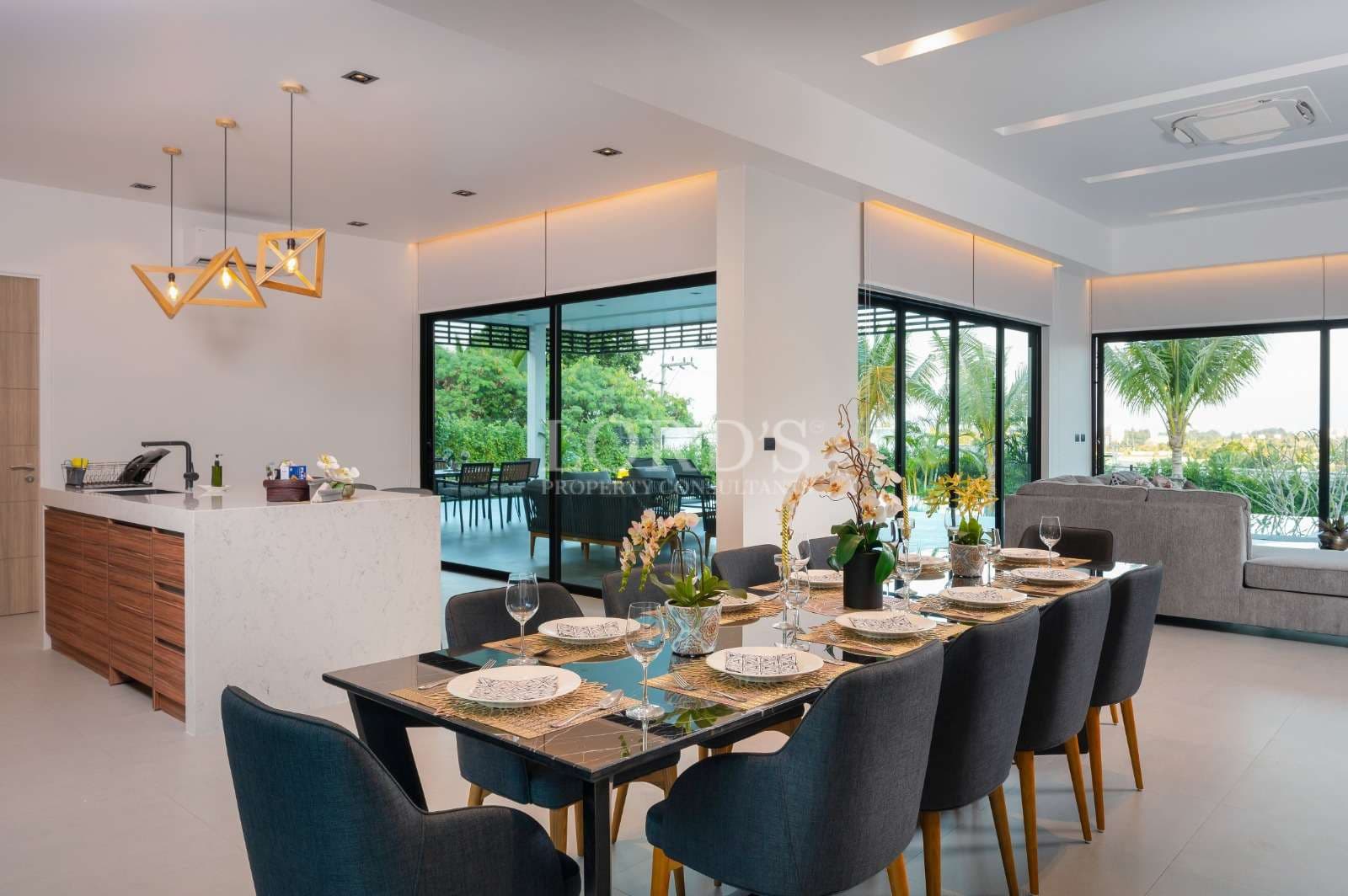 Modern dining area with elegant decor