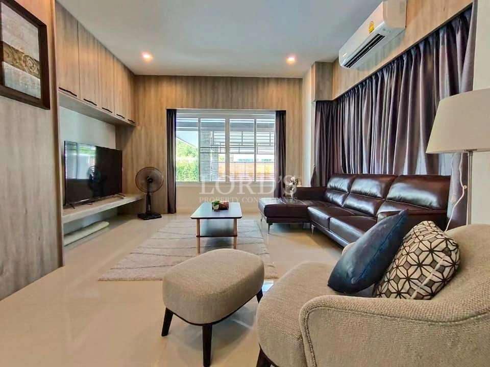 Modern living room with stylish furniture