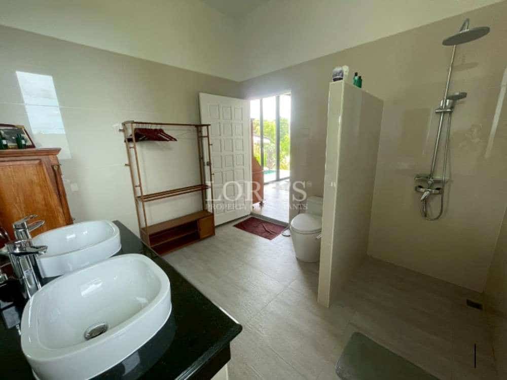 Modern bathroom with natural light