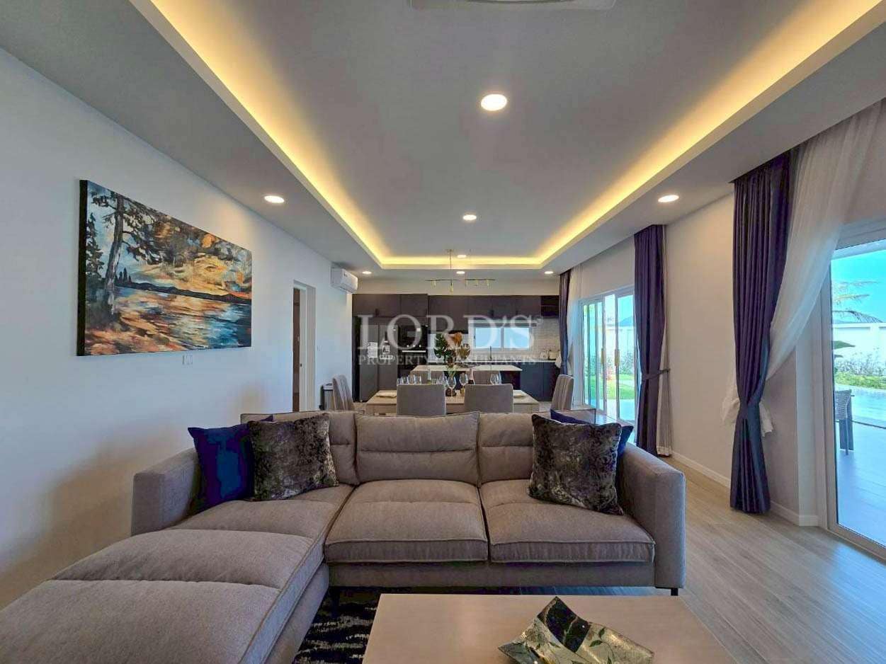 Modern living room with stylish decor