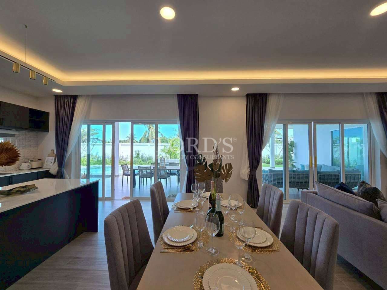 Modern bedroom with natural light
