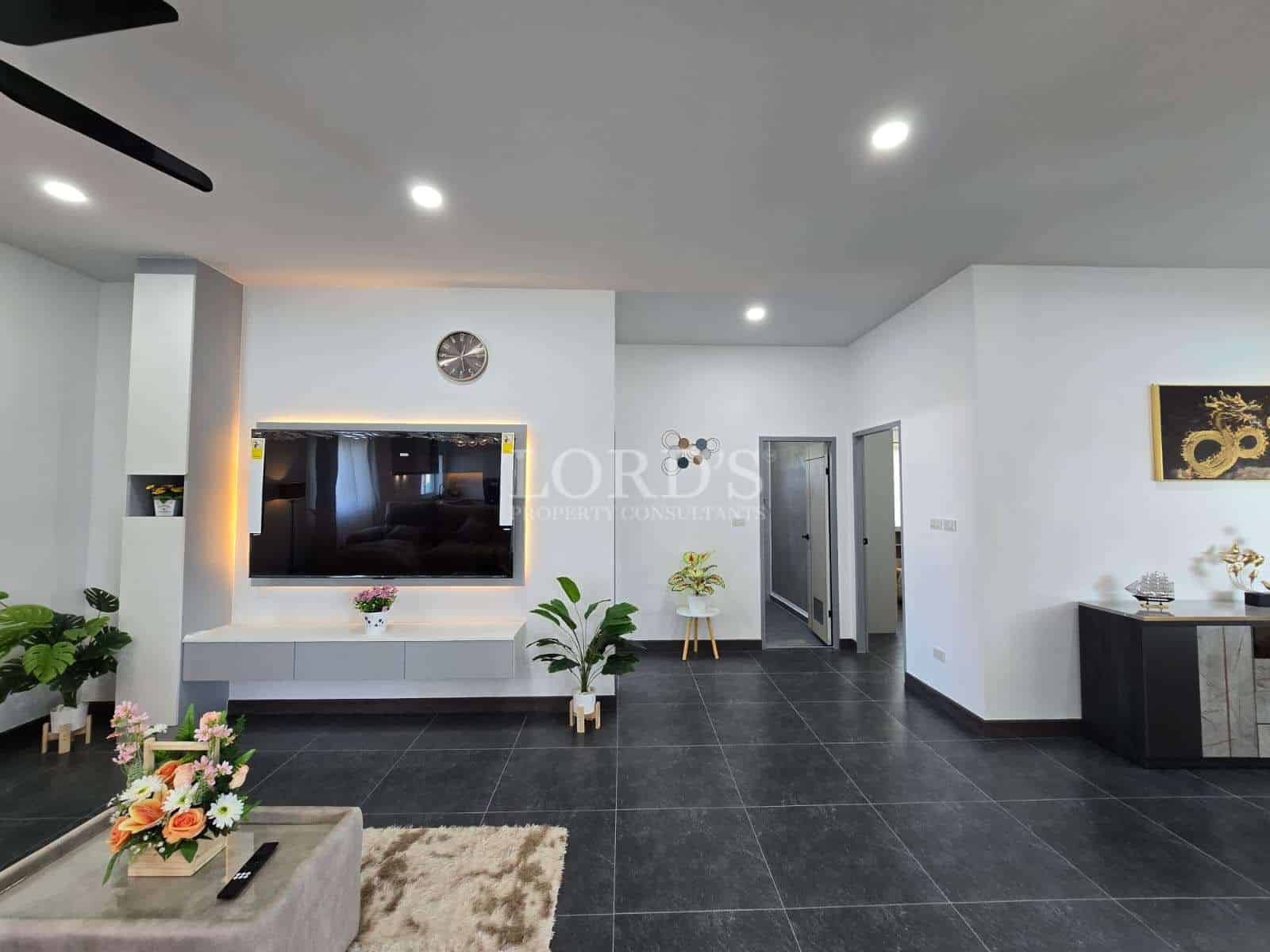 Modern living room with stylish decor