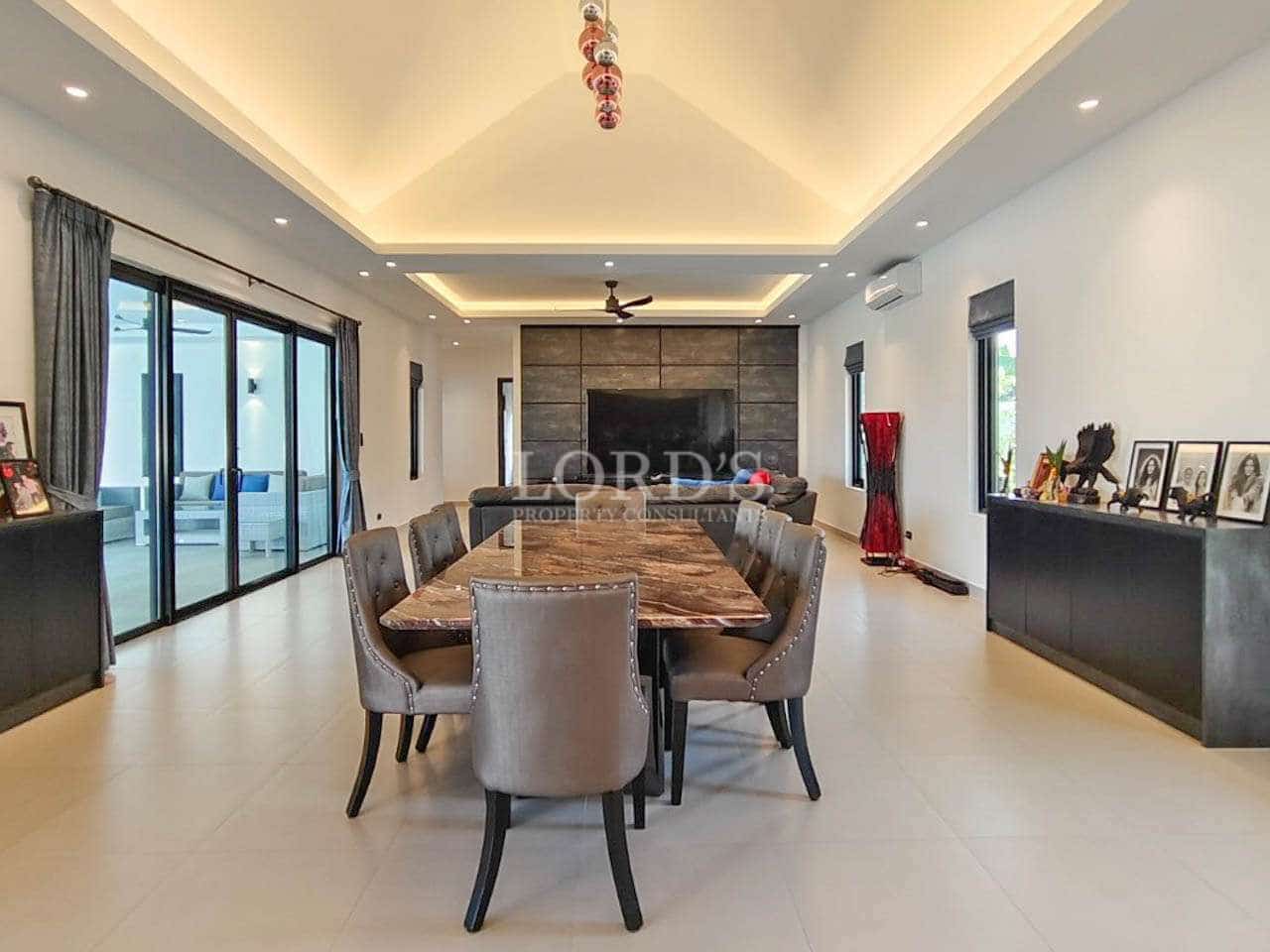 Modern dining area with elegant decor