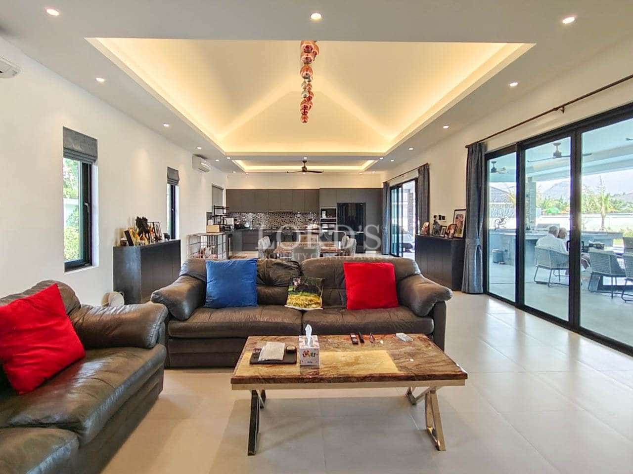 Modern living room with stylish decor