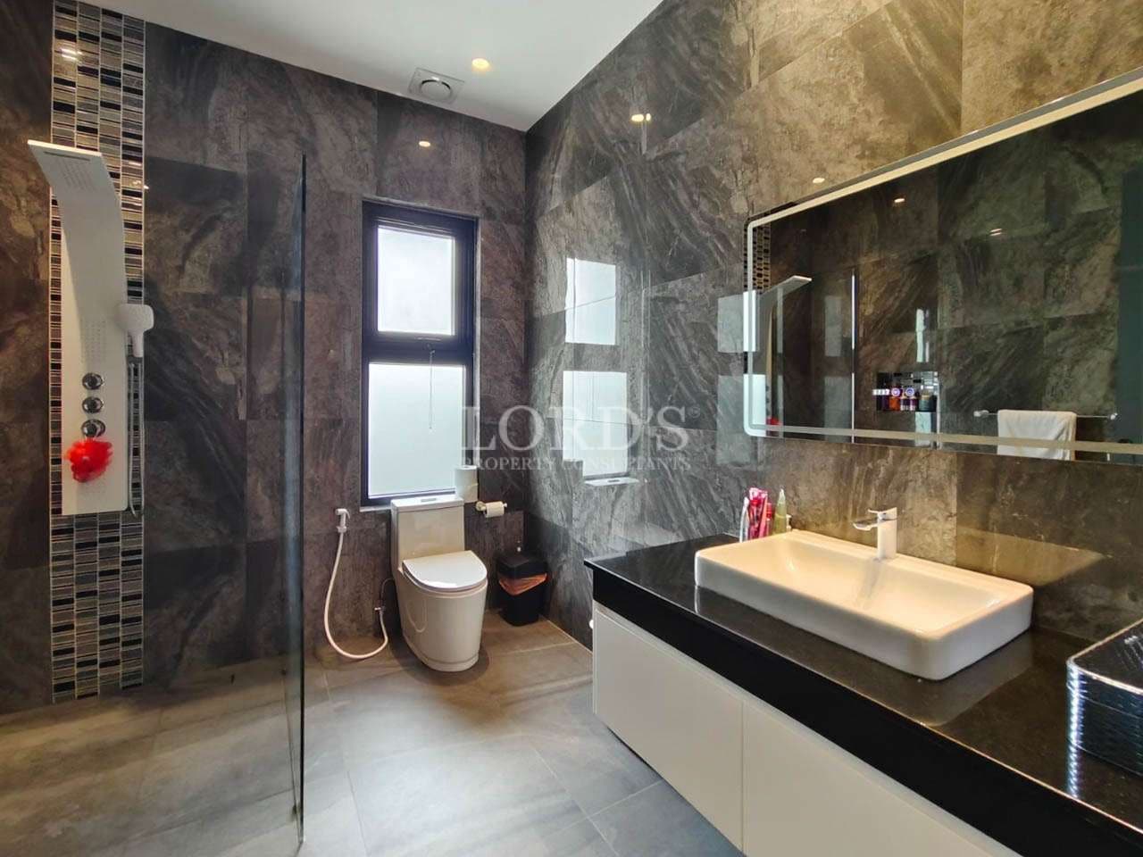 Modern bathroom with sleek design