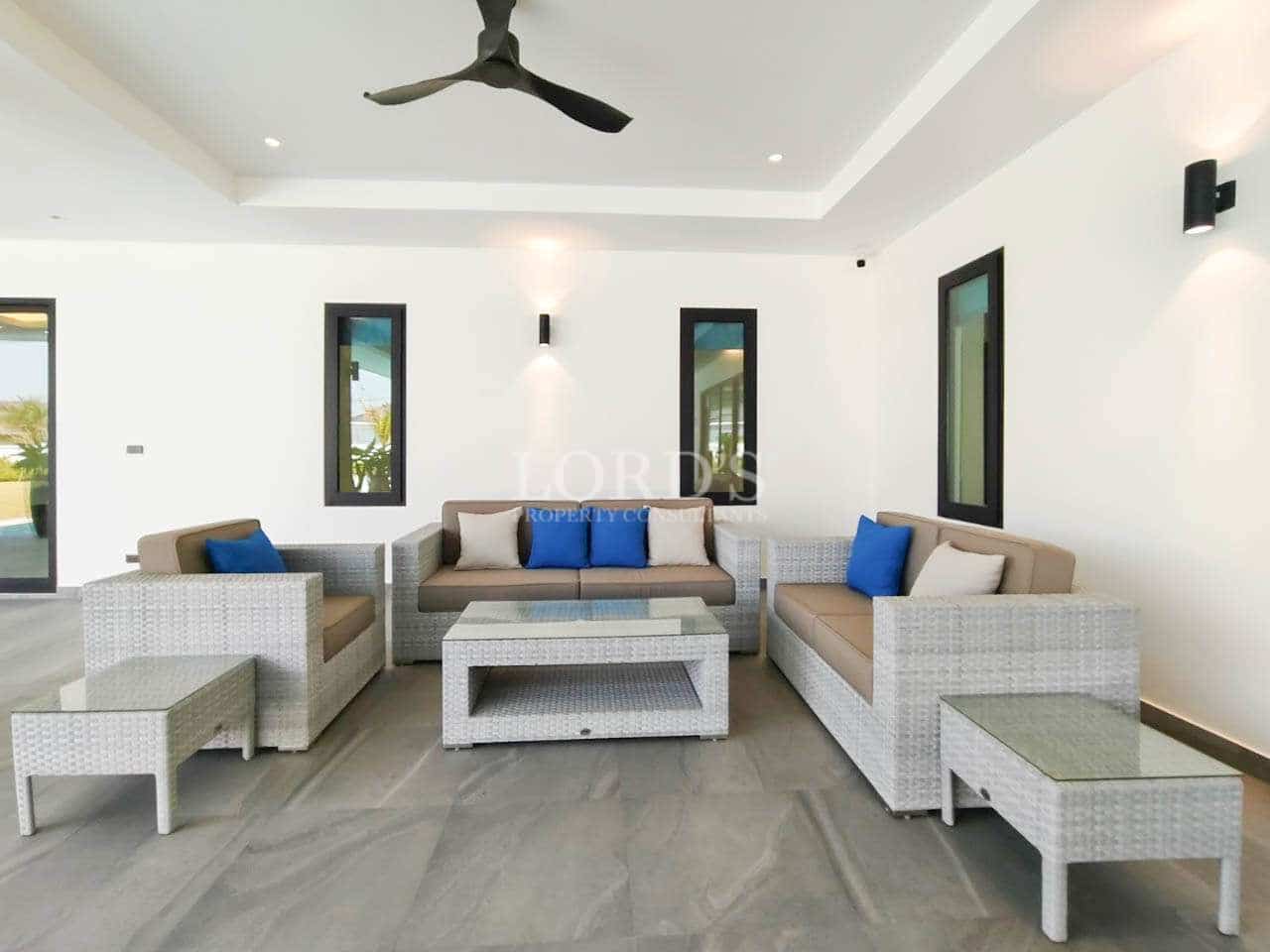 Modern living room with comfortable seating