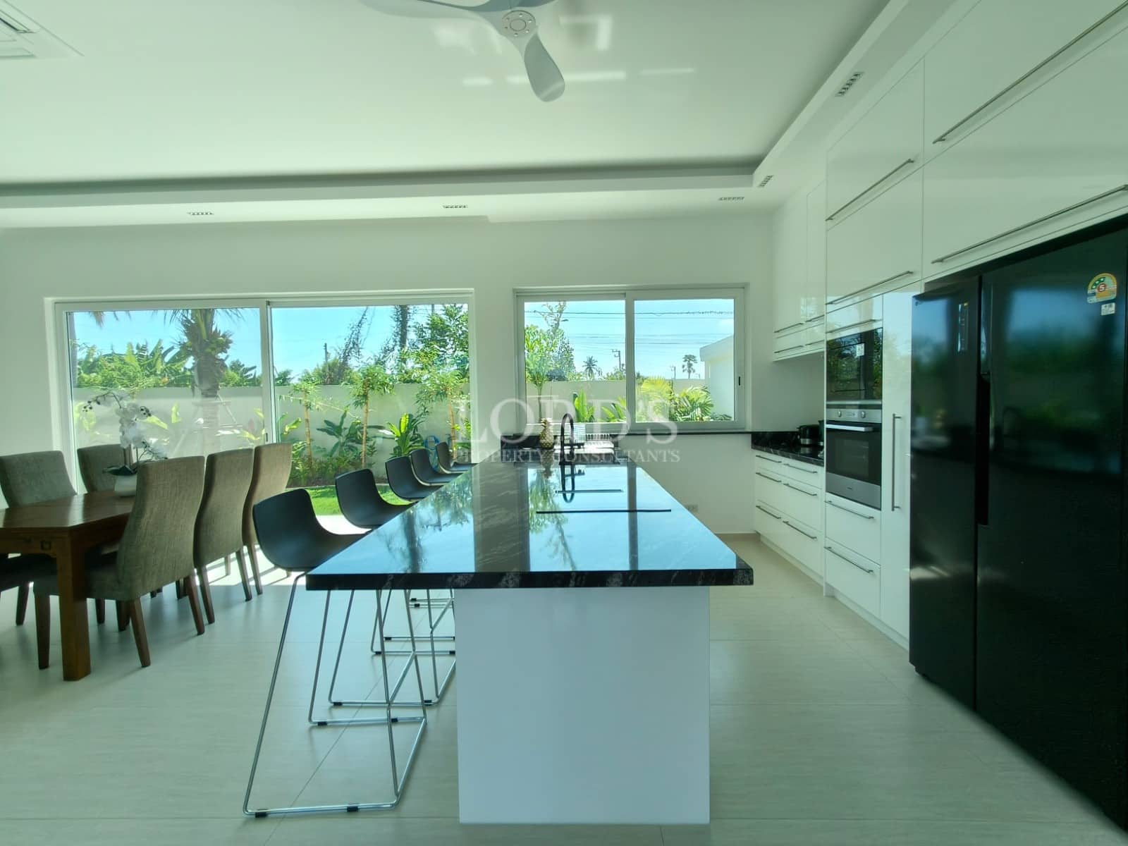 Modern kitchen with large island