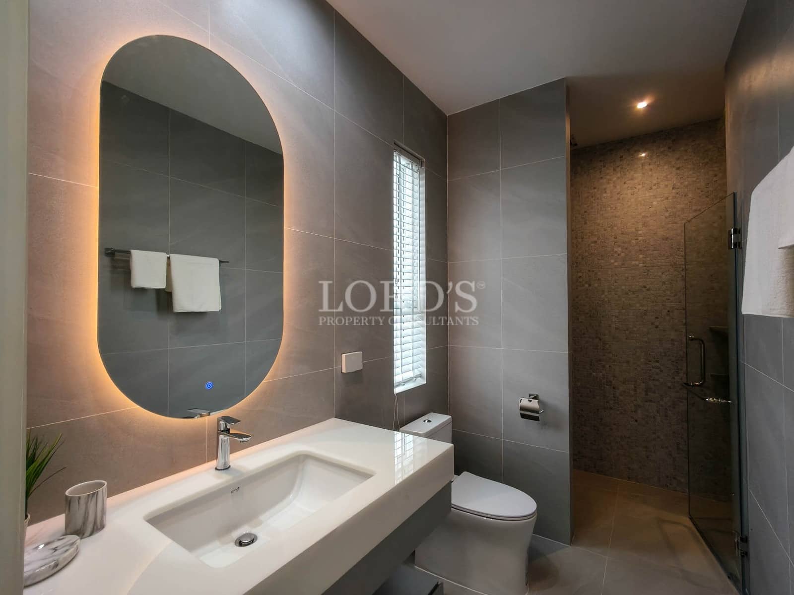 Modern bathroom with sleek design