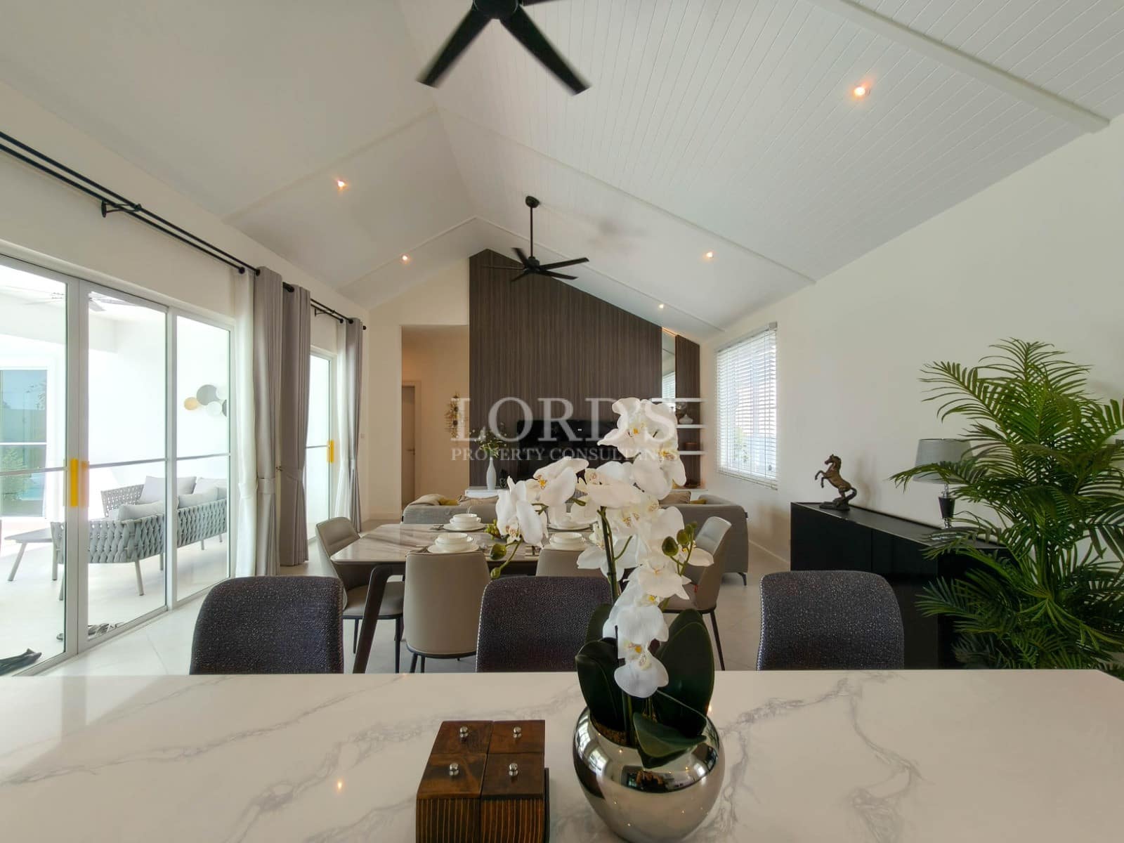 Modern dining area with elegant decor