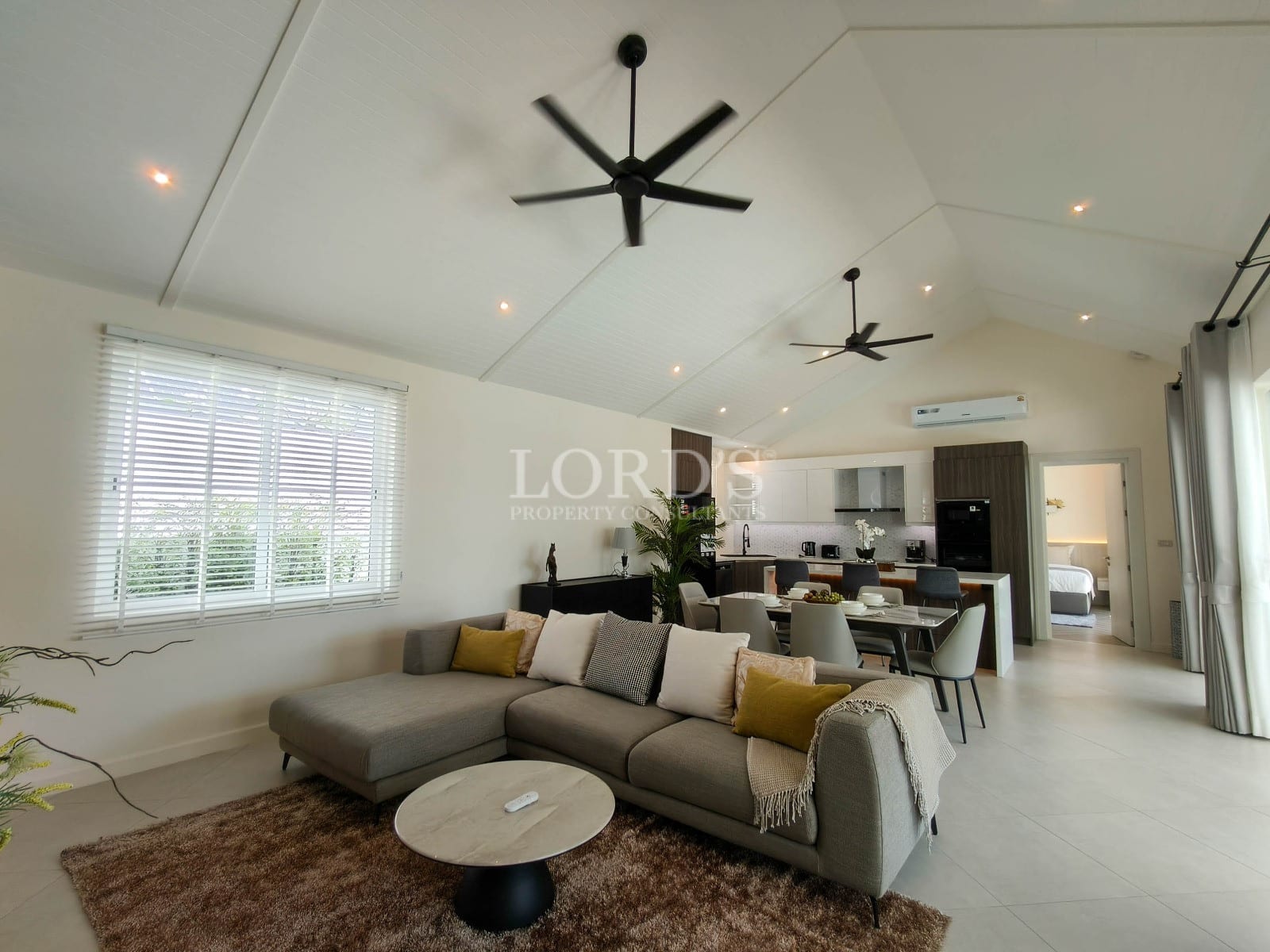 Modern living room with stylish decor