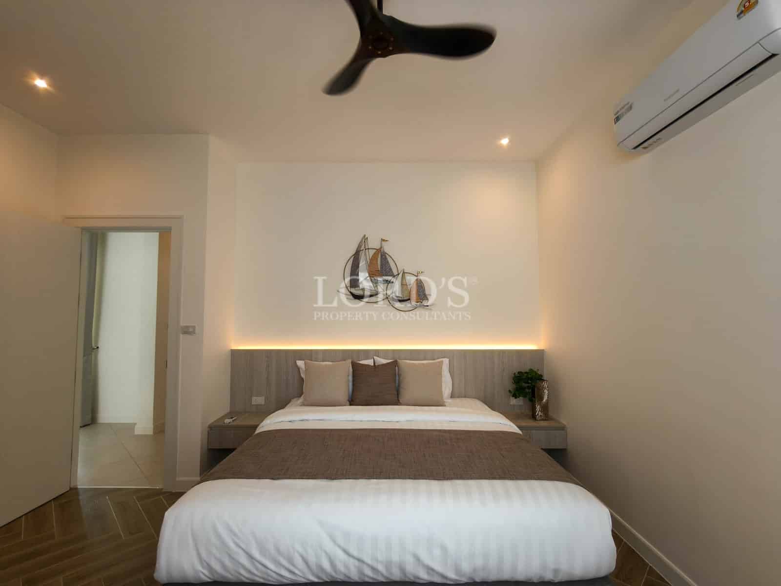 Modern bedroom with elegant decor