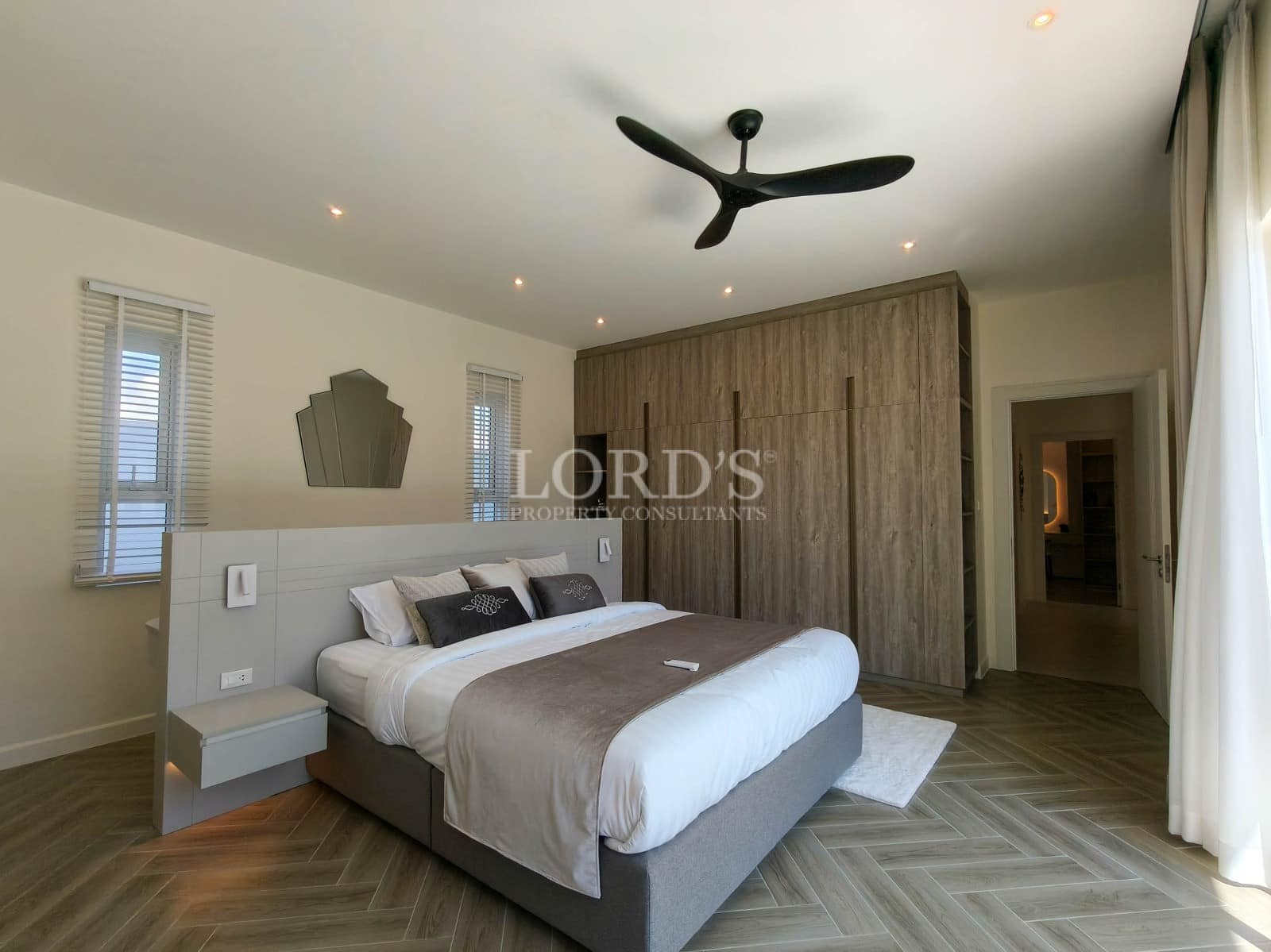 Modern bedroom with stylish decor