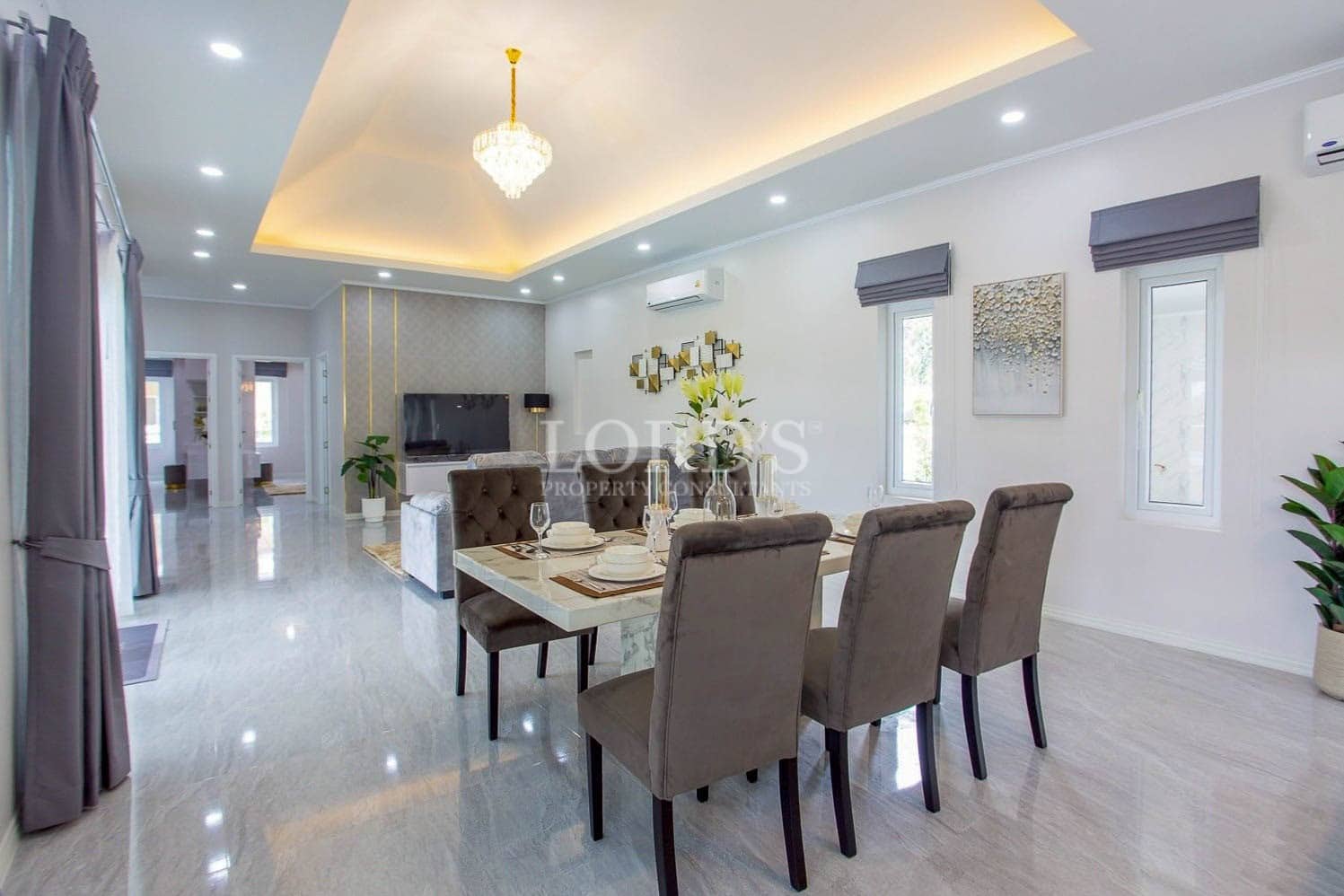 Modern dining area with elegant decor