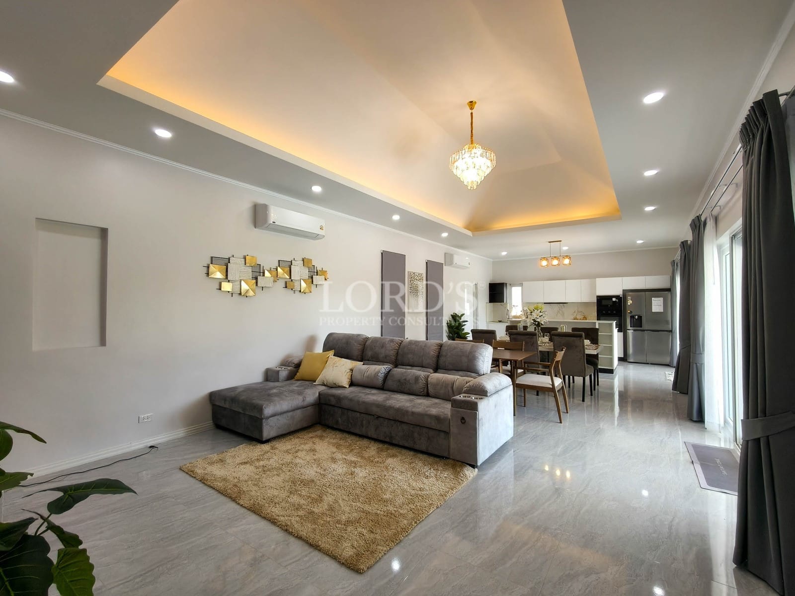 Modern living room with elegant decor