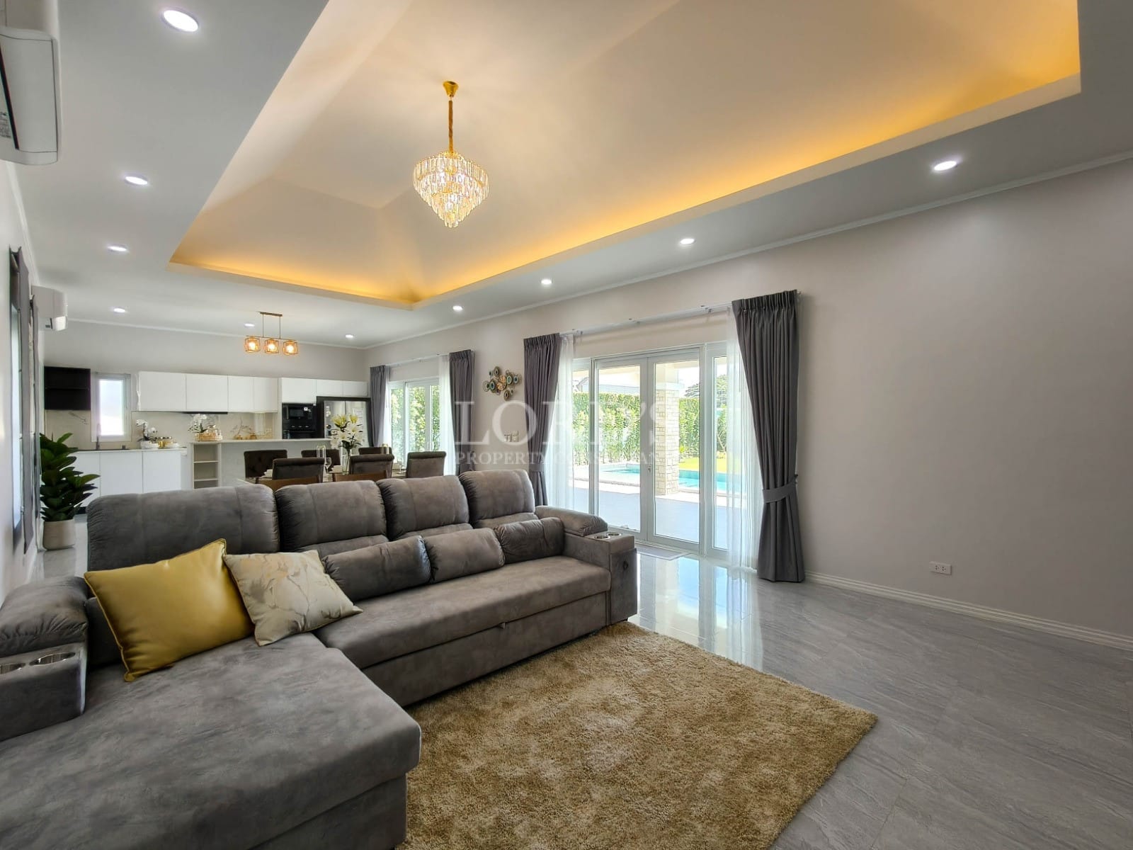 Modern living room with elegant decor