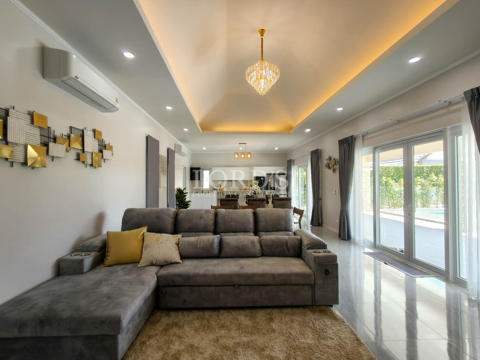 Modern living room with elegant decor