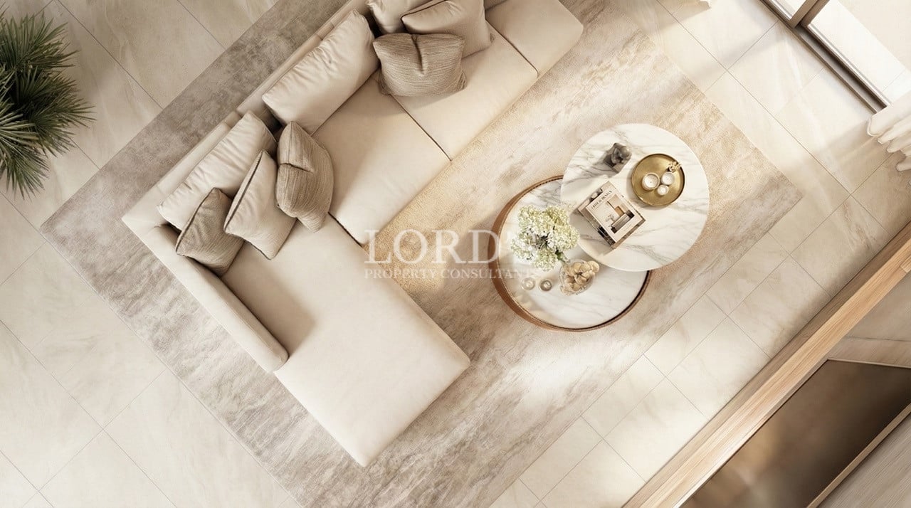 Luxury sofa seating with marble coffee table