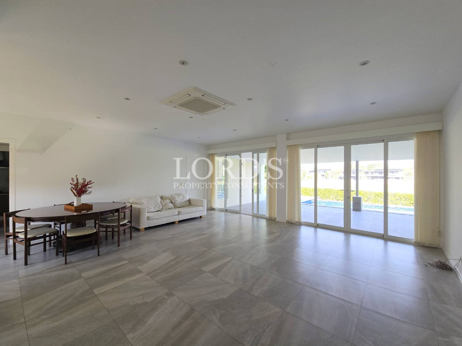 Large living room with open layout