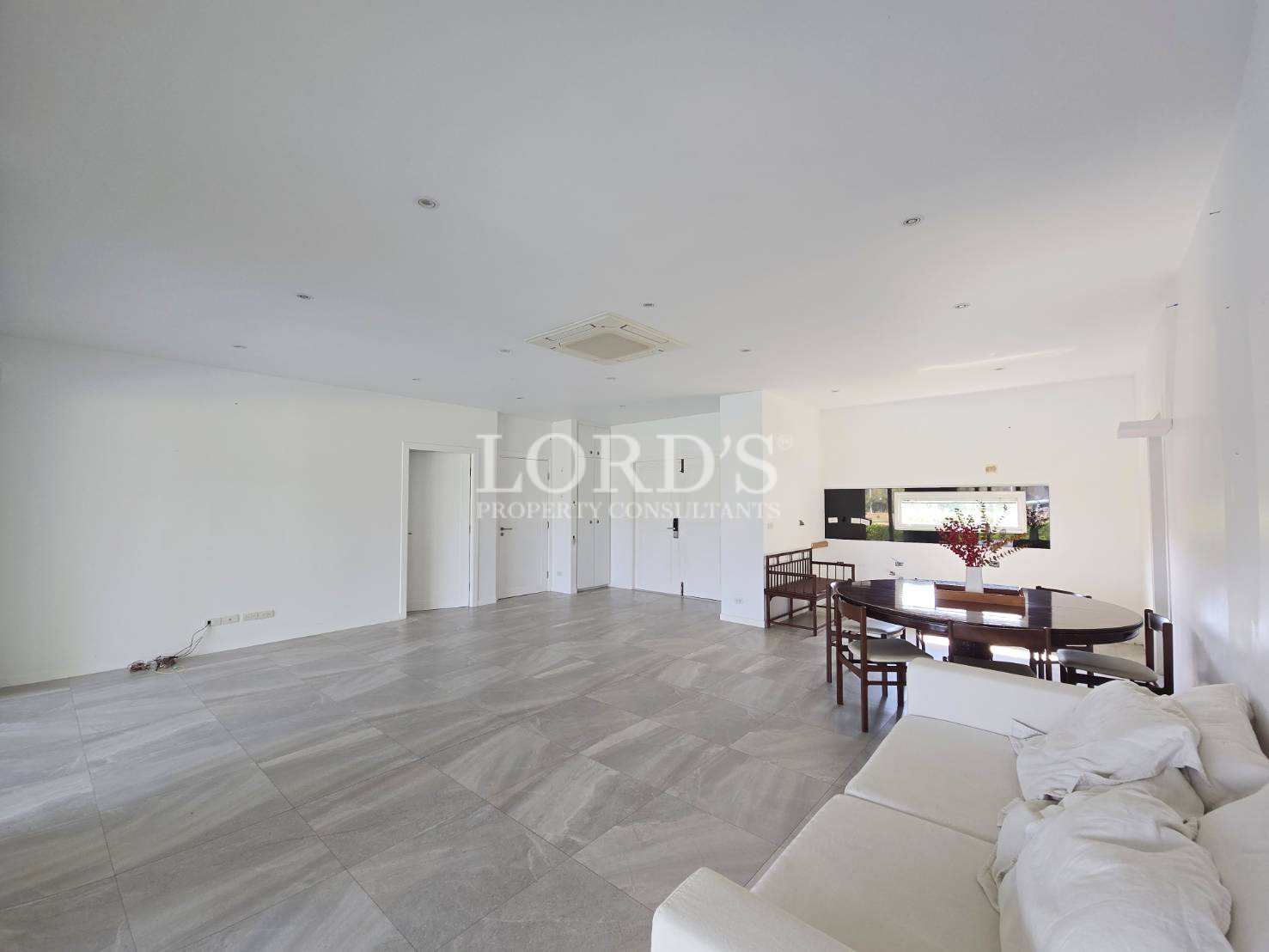 Living room with sofa and open layout