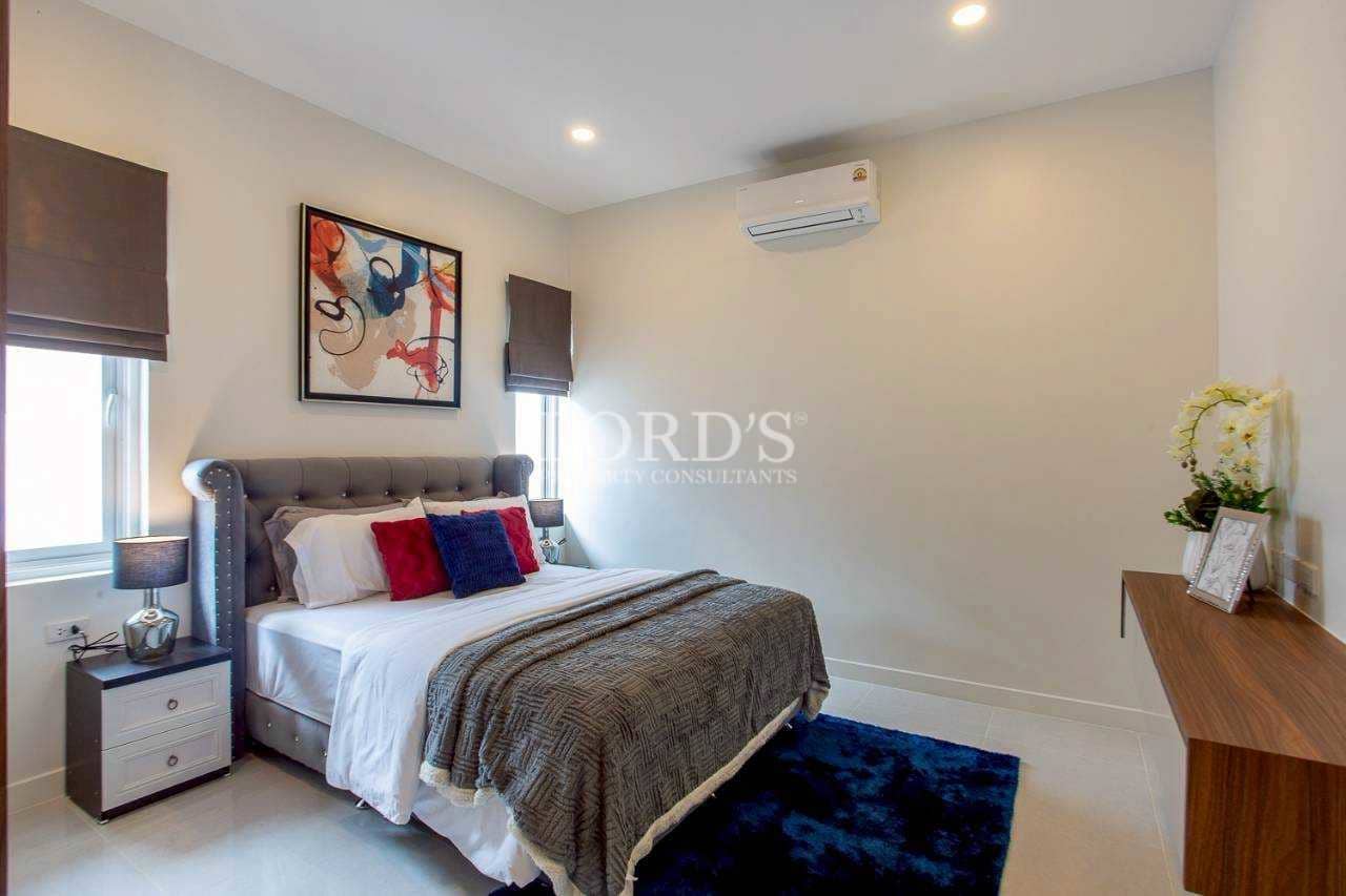 Modern bedroom with neutral color palette