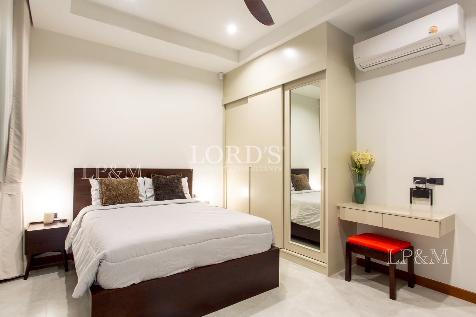 Minimalist bedroom interior