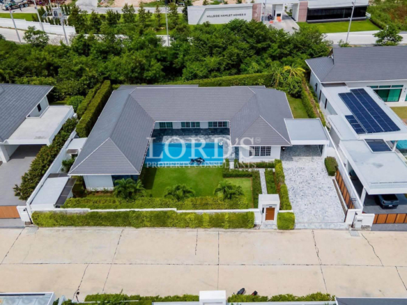 Large modern villa with courtyard
